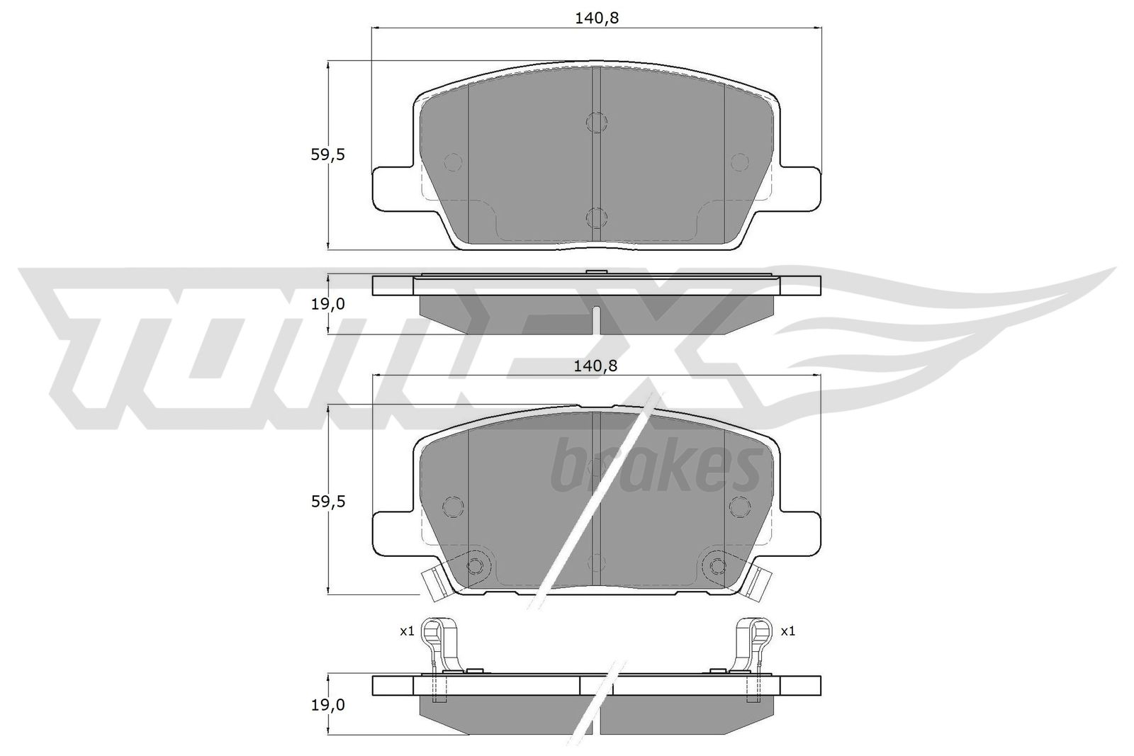 TOMEX Brakes TX 19-55 Sada...